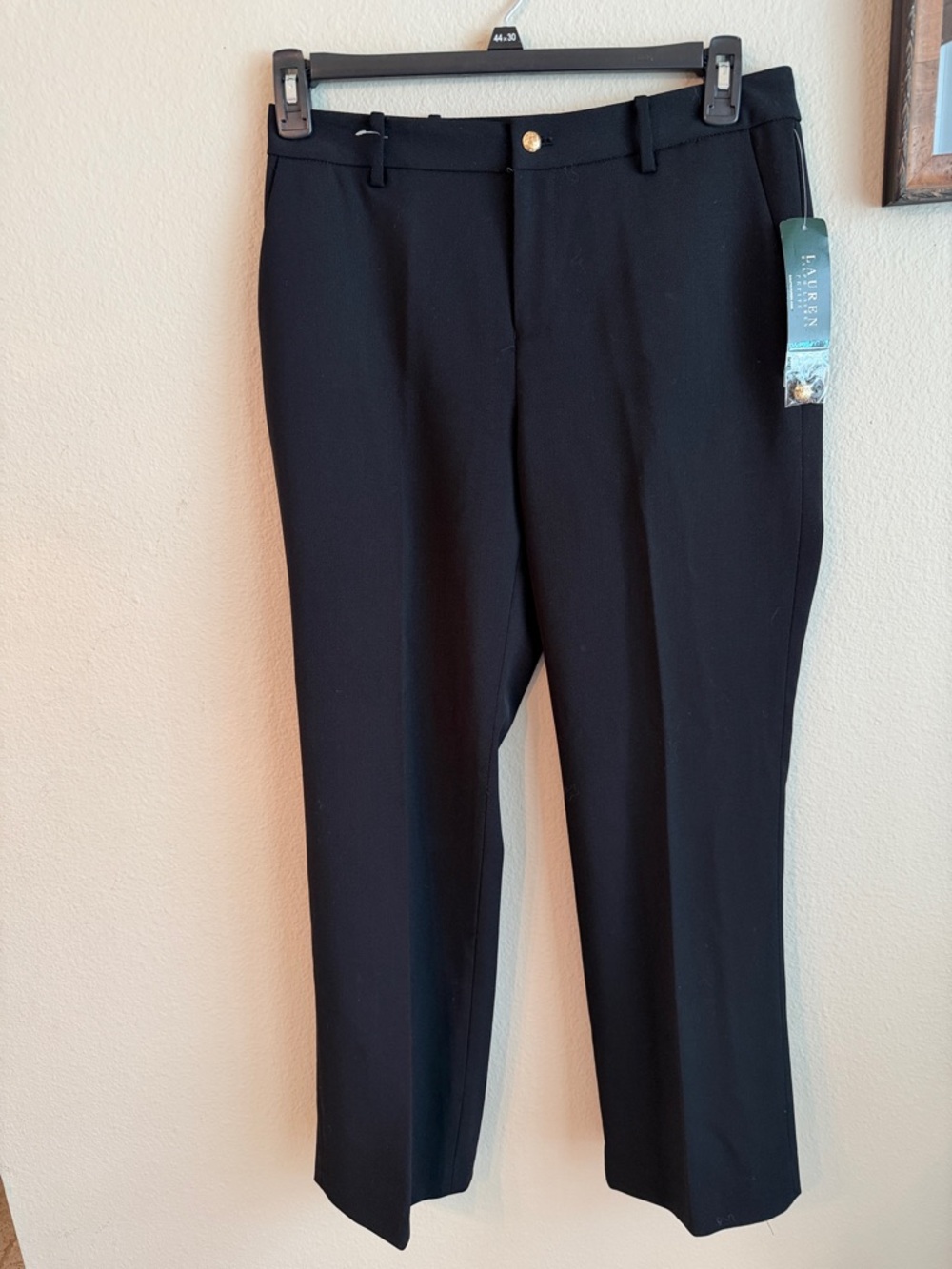 Lauren Ralph Lauren Black Straight Leg Dress Trousers
